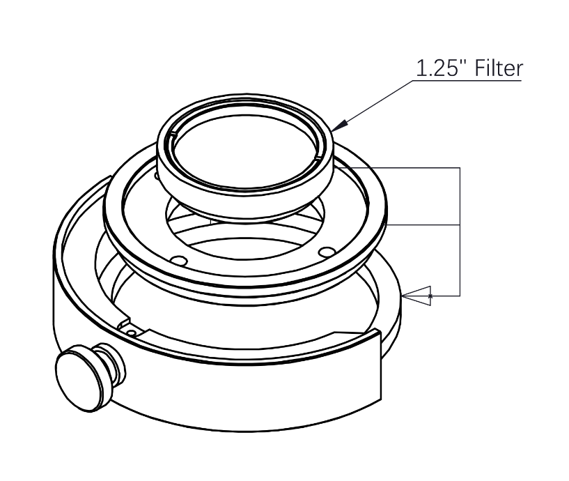 ZWO 50,8mm adapter ring for 31,75mm filter - ZWO
