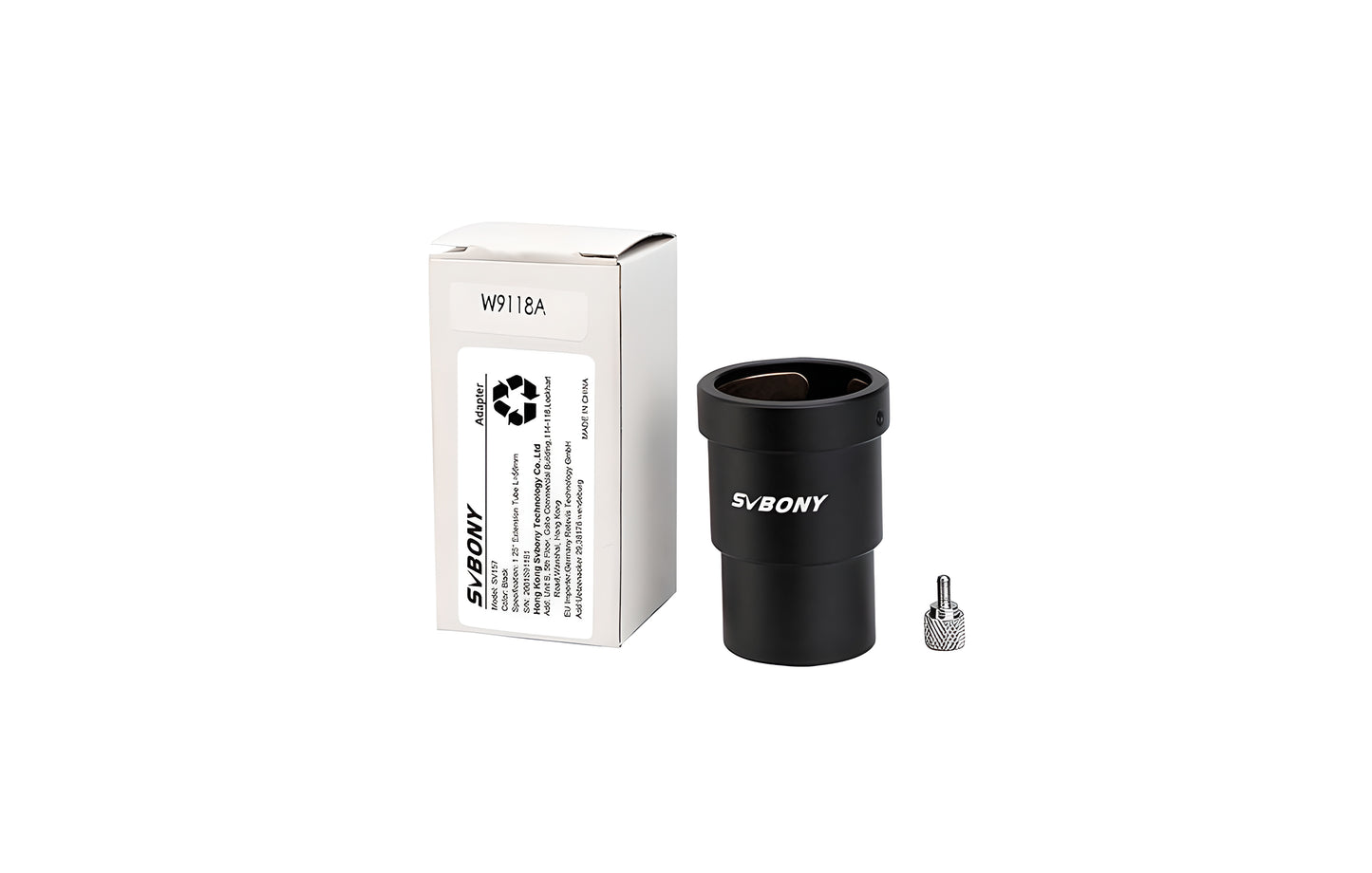 SVBONY SV157 1.25 inch Extension Tube - Black
