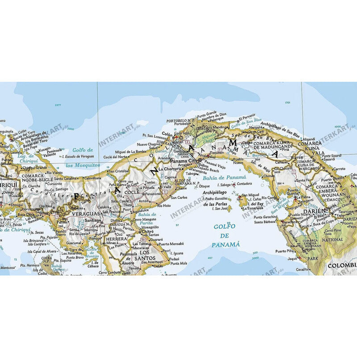 Carte politique de l’Amérique centrale 74 × 56 cm - National Geographic