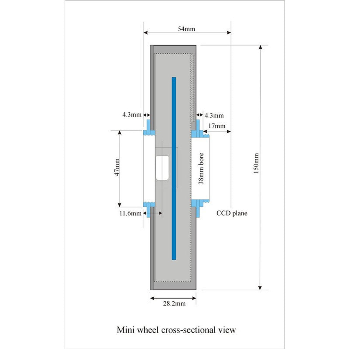Mini roue à filtres USB 5 x 31,75 mm T2 avec diviseur optique - Starlight Xpress