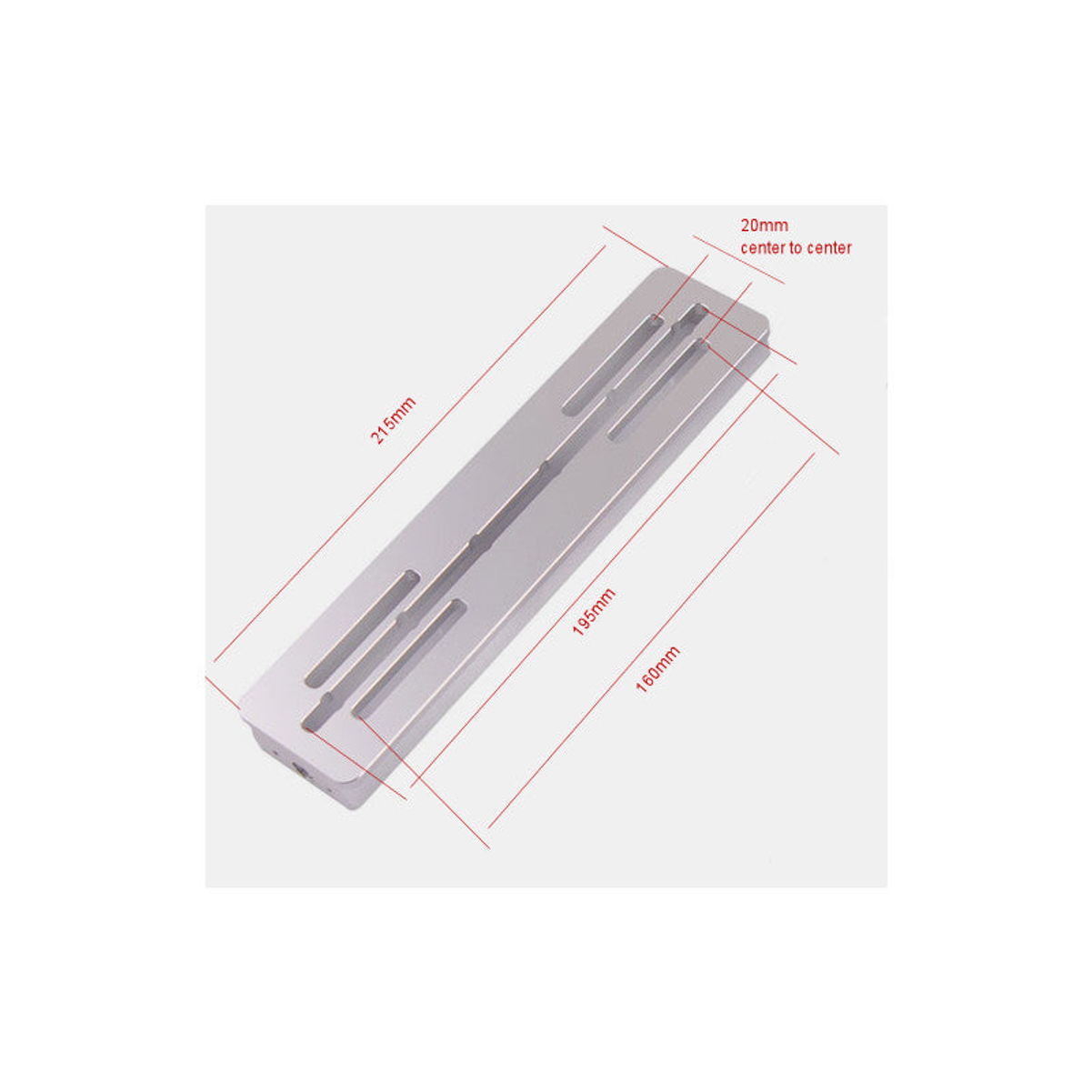 Rail prismatique universel style Vixen 215 mm, largeur 50 mm, rouge - ASToptics