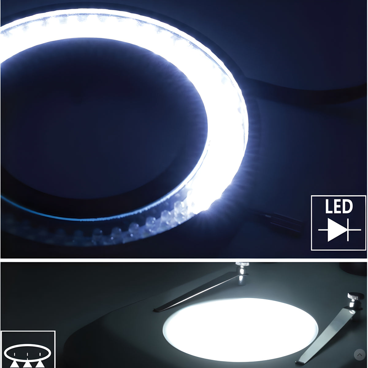 Stéréomicroscope binoculaire zoom 6,7x à 45x pour la minéralogie - Optika