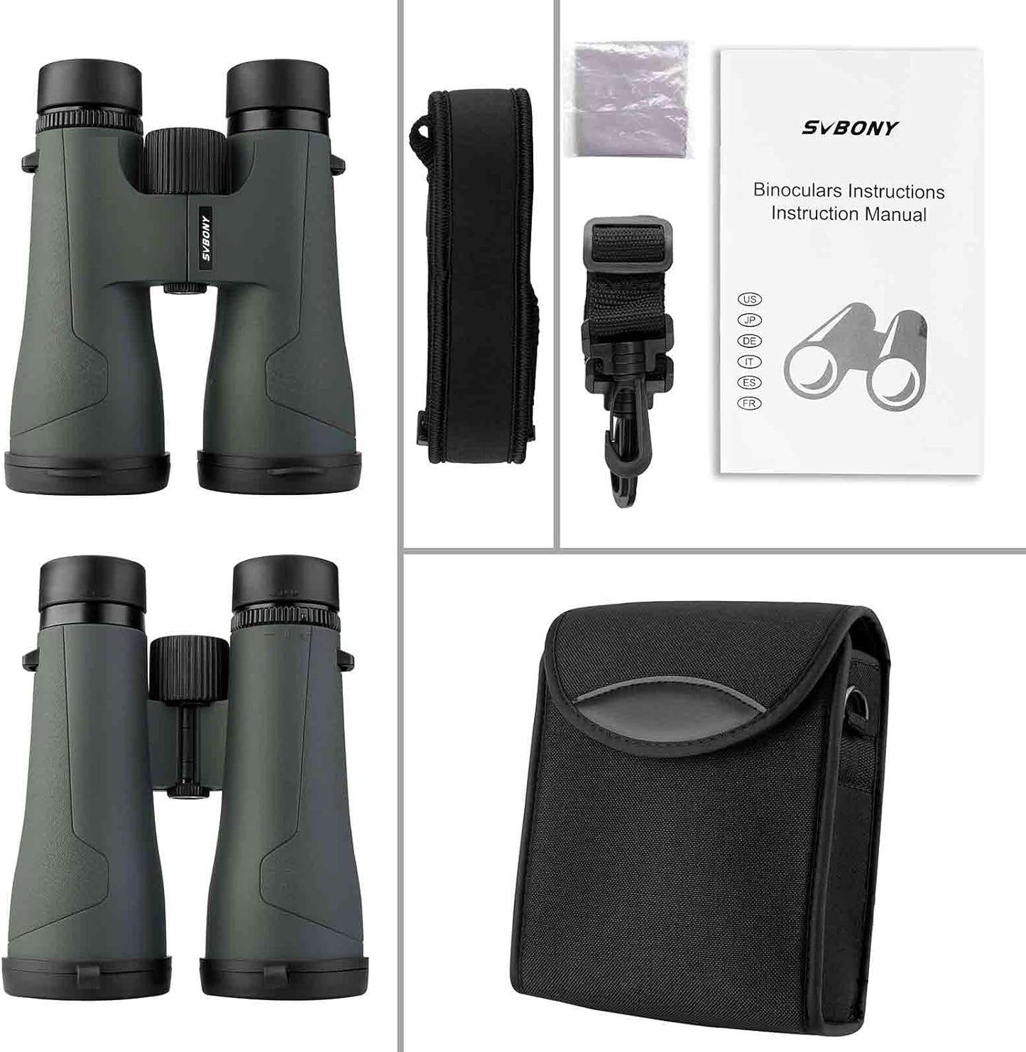 Jumelles SA203 12x50 Étanches avec Prisme BAK-4 - SVBONY