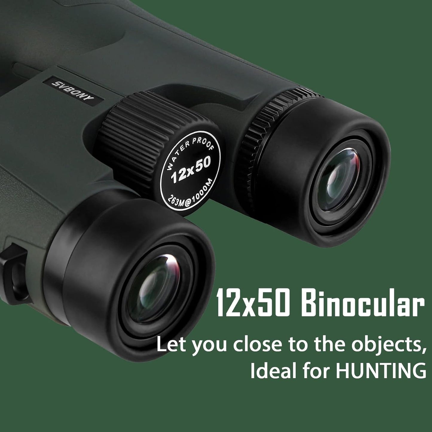 Jumelles SA203 12x50 Étanches avec Prisme BAK-4 - SVBONY