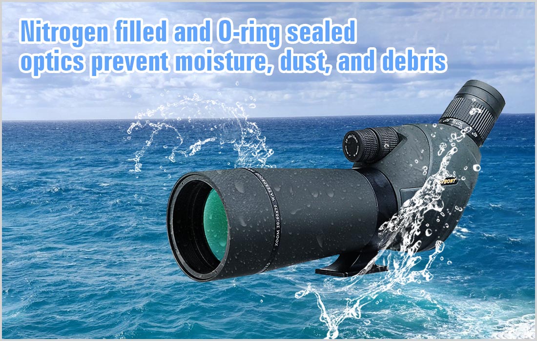 SV411 Spotting Scope with Powerful 20X to 60X Zoom - Available in 70mm and 80mm