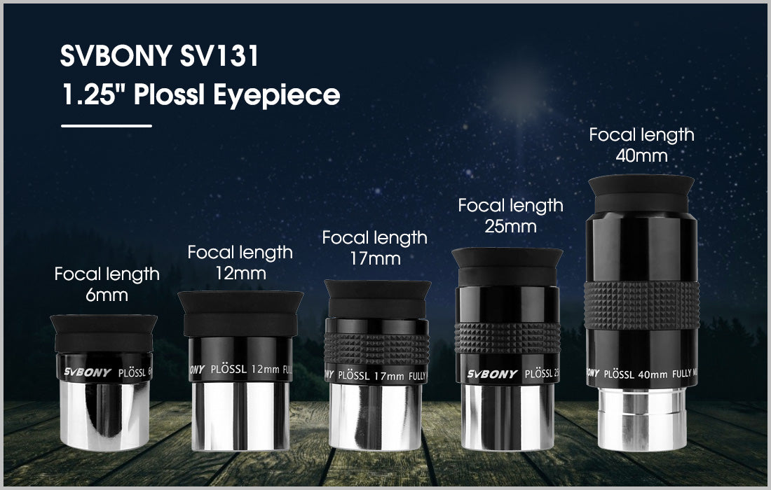 SVBONY SV131 Ocular Plossl 32mm 1,25 tum 48 grader för Teleskop
