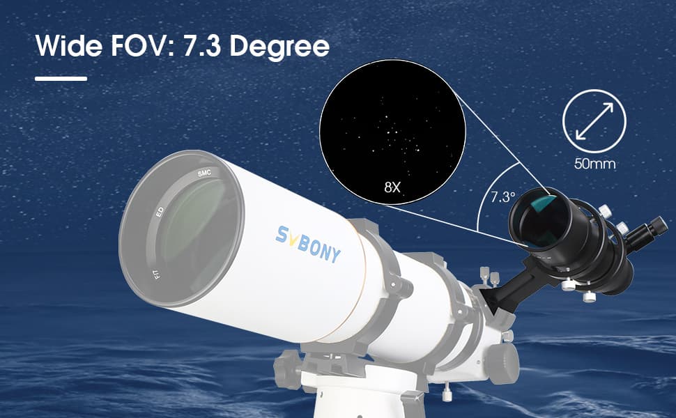 Lunette de visée SV208 8x50 pour télescope astronomique