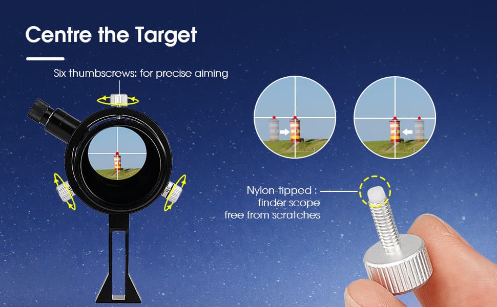 SV208 8x50 tähtäin astronomiselle teleskoopille