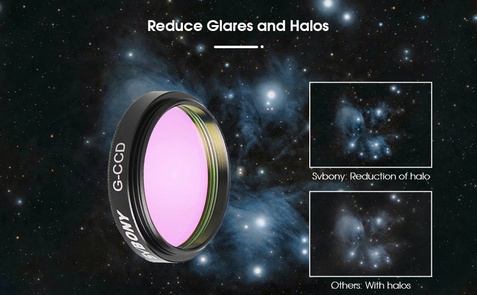 Kit de filtres LRGB 1,25 pouces pour photographie astronomique - Svbony