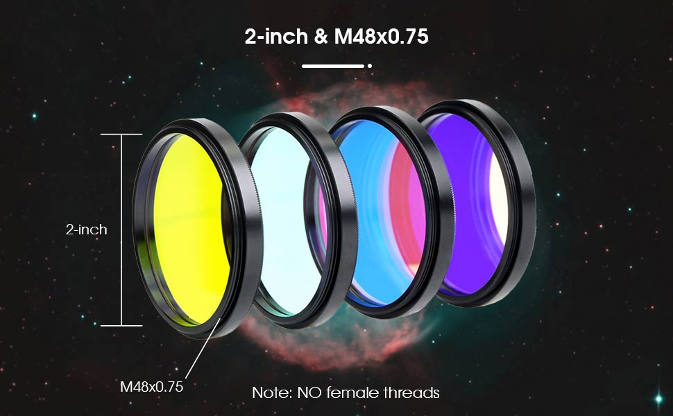 Kit de filtres LRGB 1,25 pouces pour photographie astronomique - Svbony