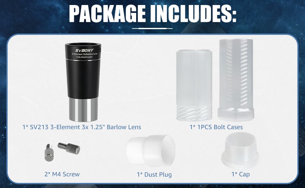 SVBONY SV213 - Barlow lens 3x - 1.25 inch