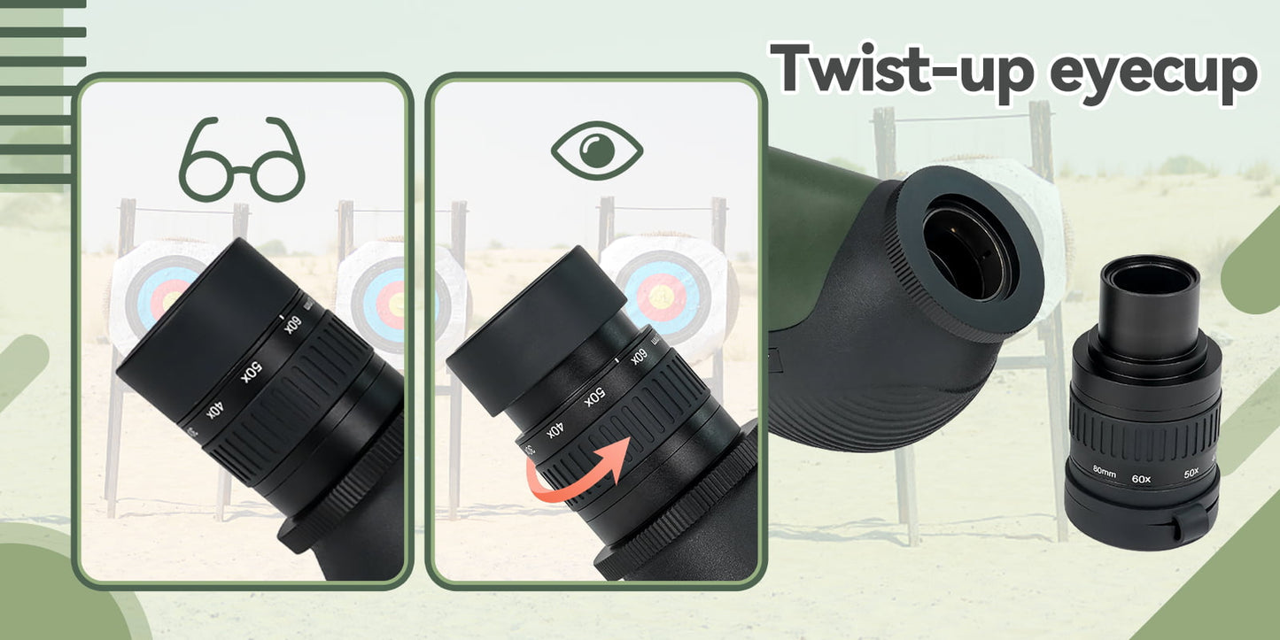 Binoculars for observation 20-60x80mm with Porro Prism for astronomy - Svbony