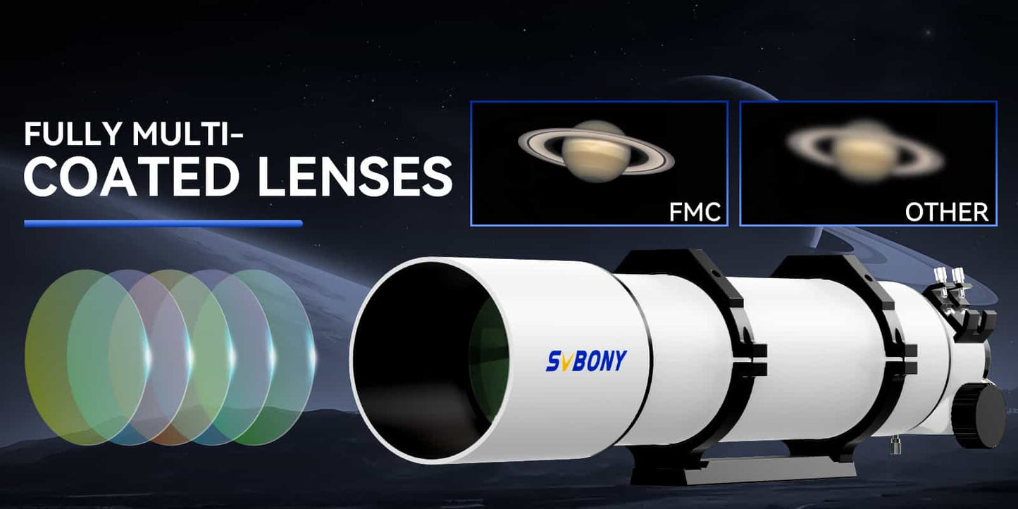 Refraktor Teleskop 102mm med dobbelt hastighed fokuser