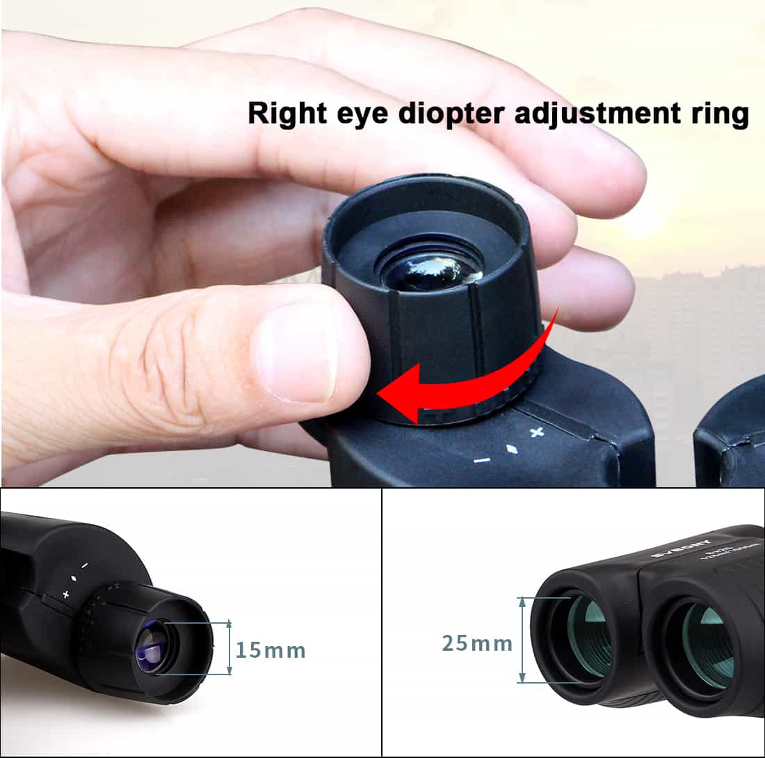 Fixált Fókuszú 8x25-ös Távcső BK7 Prizmával - Svbony