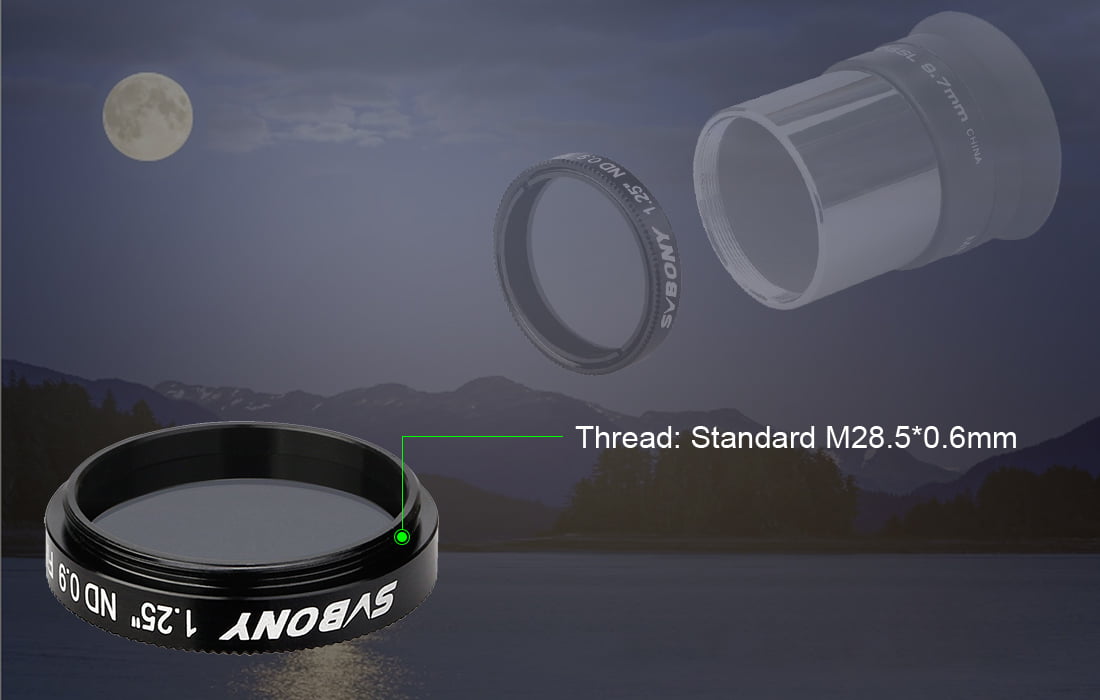 Filtre Lunaire ND0.9 Neutre 1.25" pentru Observarea Lunii - Svbony