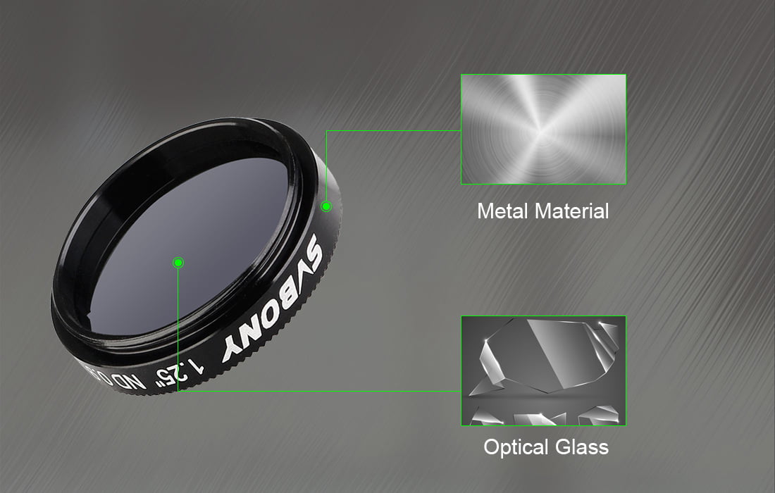 SV139 Telescoopfilter 1,25 inch ND Neutrale Dichtheid voor het observeren van de Maan - W9108A