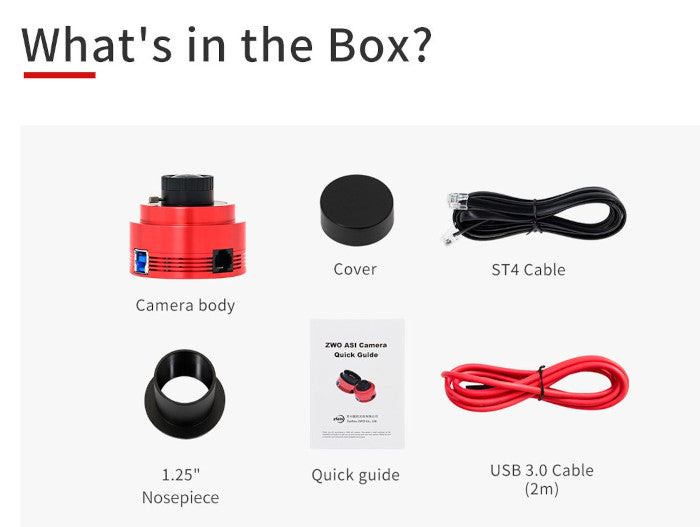 Caméra couleur ZWO ASI664MC pour l'imagerie planétaire et observation du ciel profond - ZWO