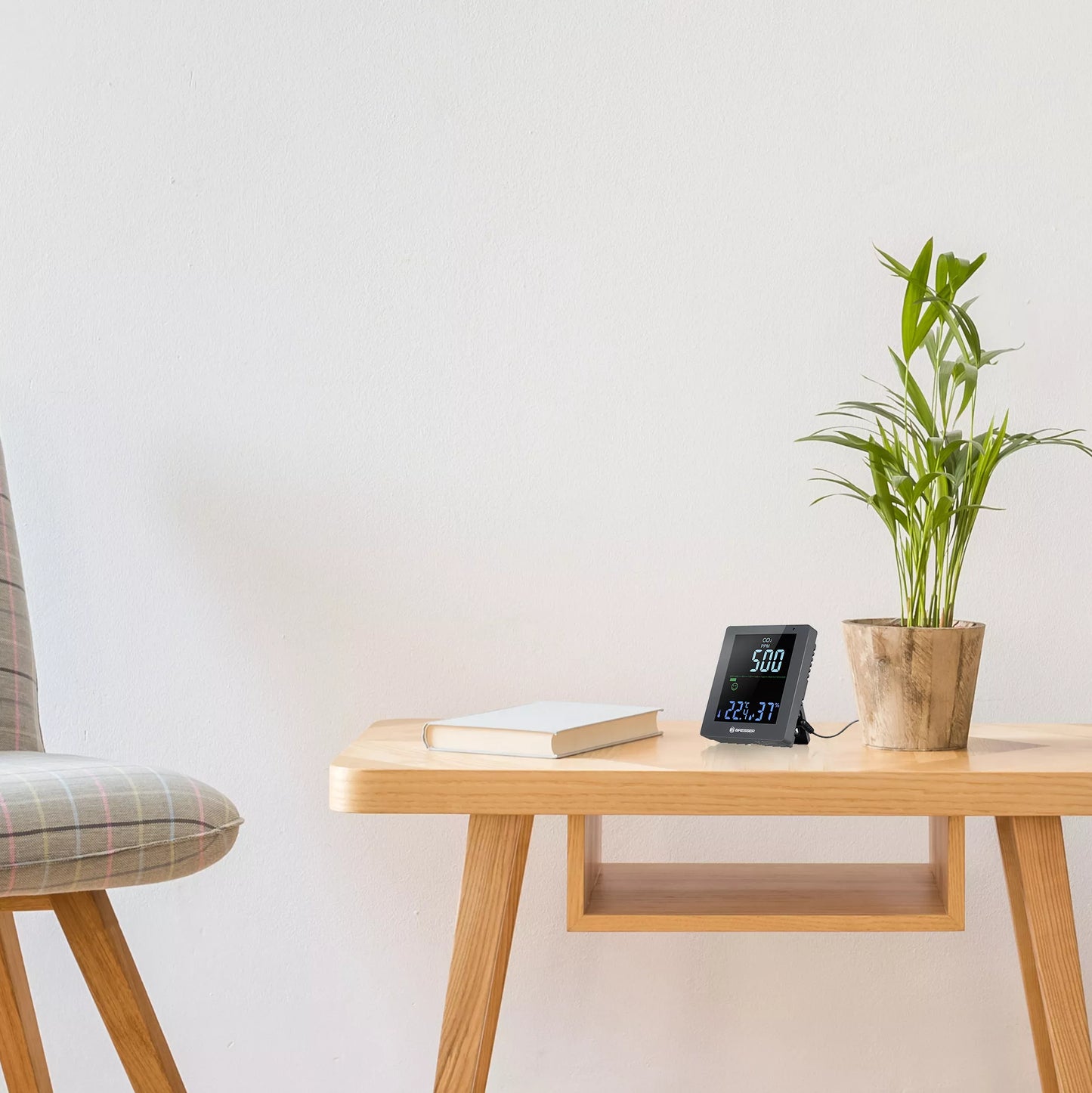 Monitori de qualitat de l'aire CO2 Smile gris