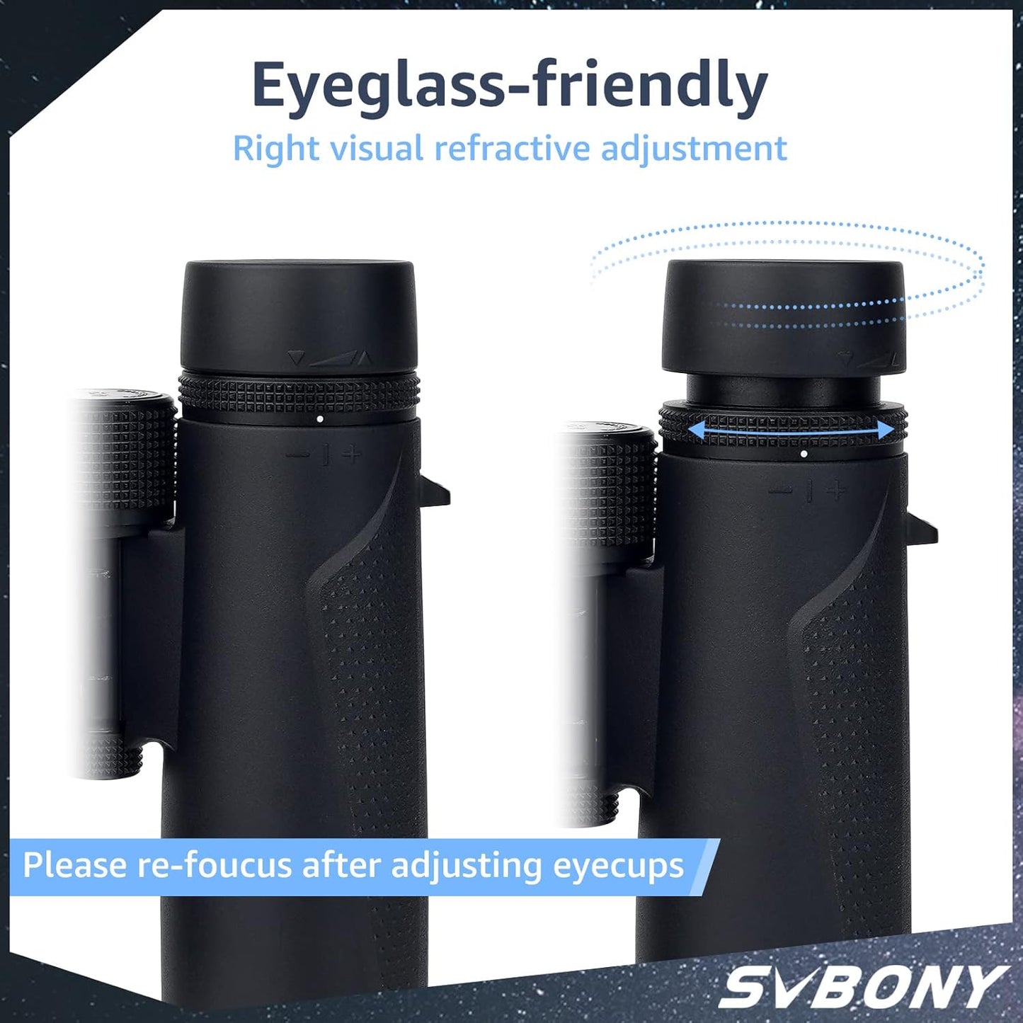 Jumelles 10x50ED Extra-Low Dispersion BAK-4 Imperméables - SVBONY