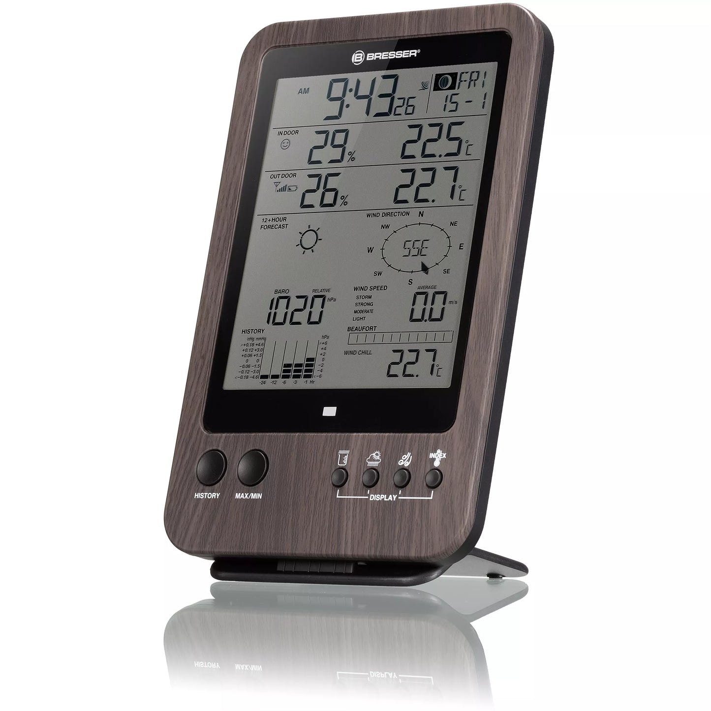 Station de base supplémentaire WTW 5 en 1 finition bois – Bresser