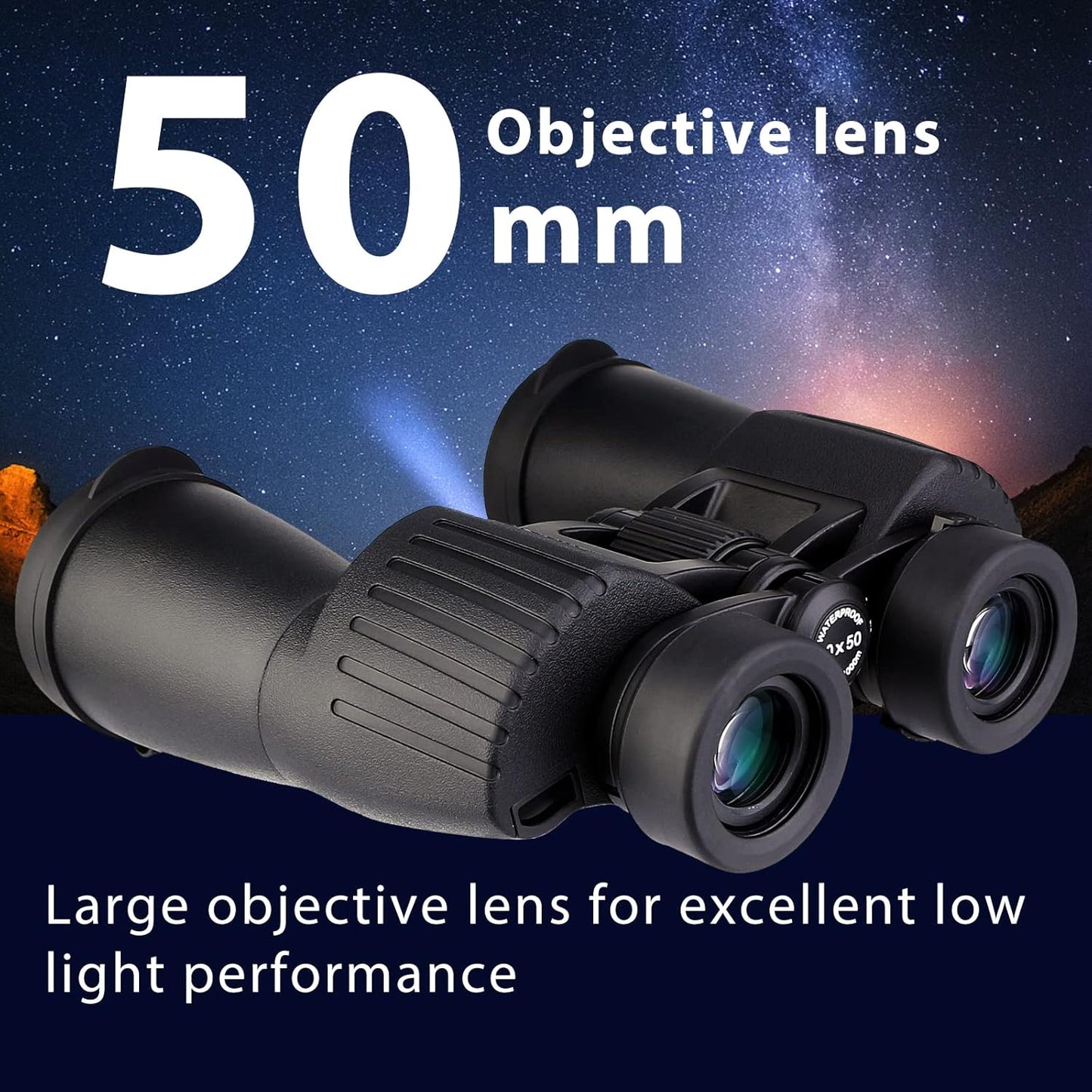 Біноклі SA204 10x50 з водонепроникністю IPX6 та призмою BaK-4