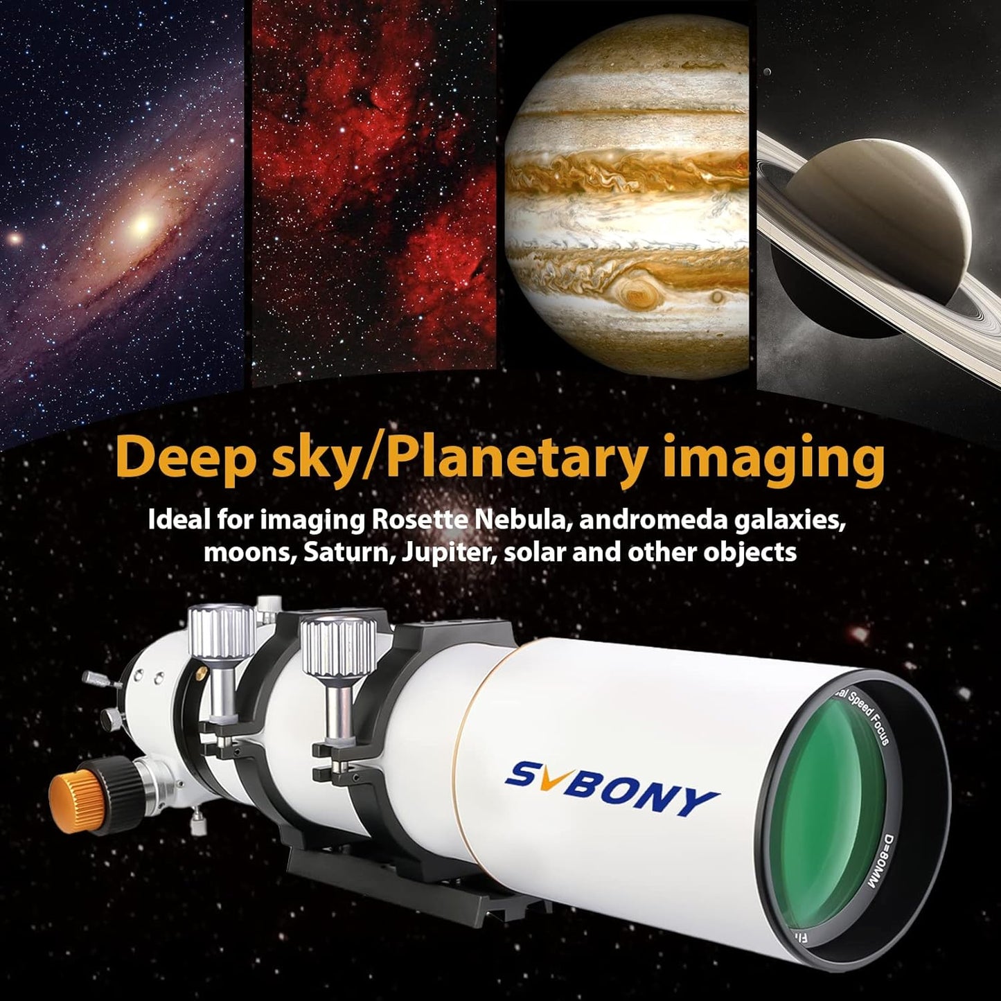 SVBONY SV503 APO Doublet Réfracteur OTA 80mm F7 ED