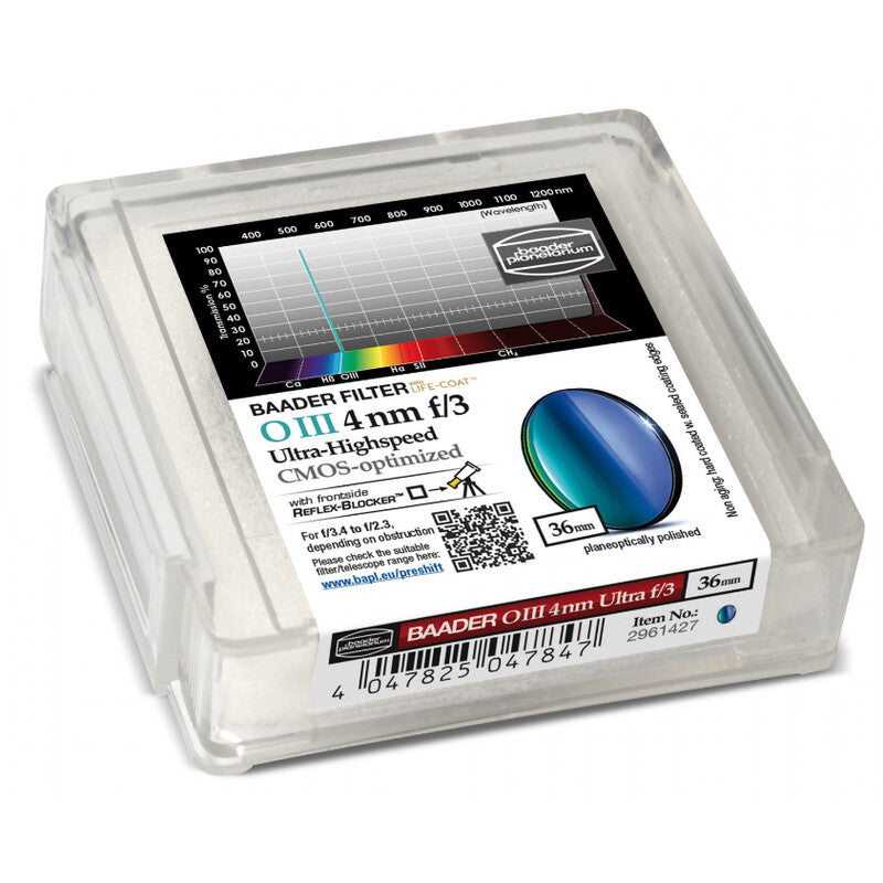 Filtre OIII CMOS f/3 Ultra-Highspeed 36 mm - Baader