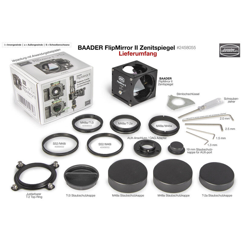 Miroir basculant FlipMirror II BFM II pour astrophotographie, T-2/M48/S52 – Baader