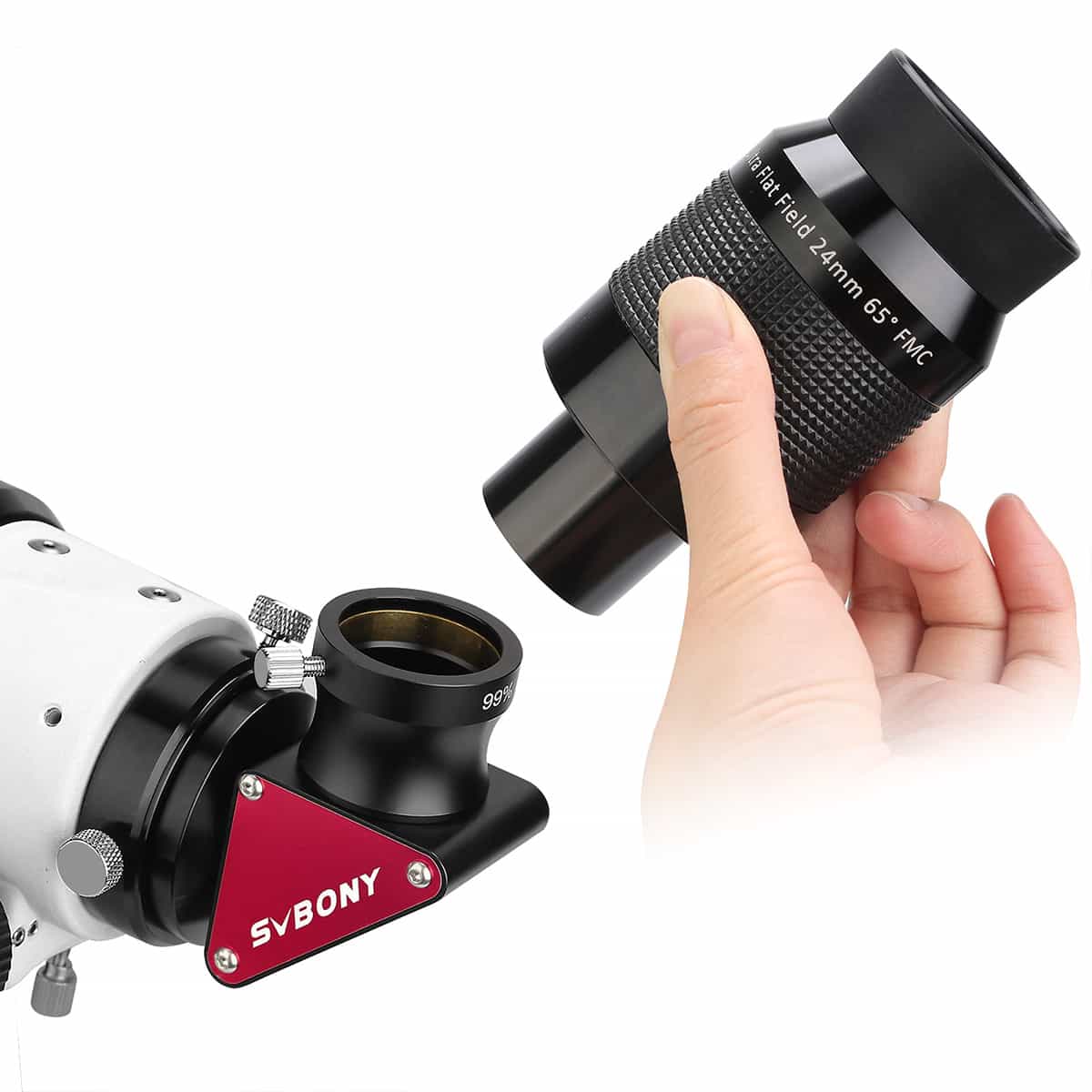 SVBONY 90 graders 2 tommers diagonalmirror med 1,25 tommers adapter