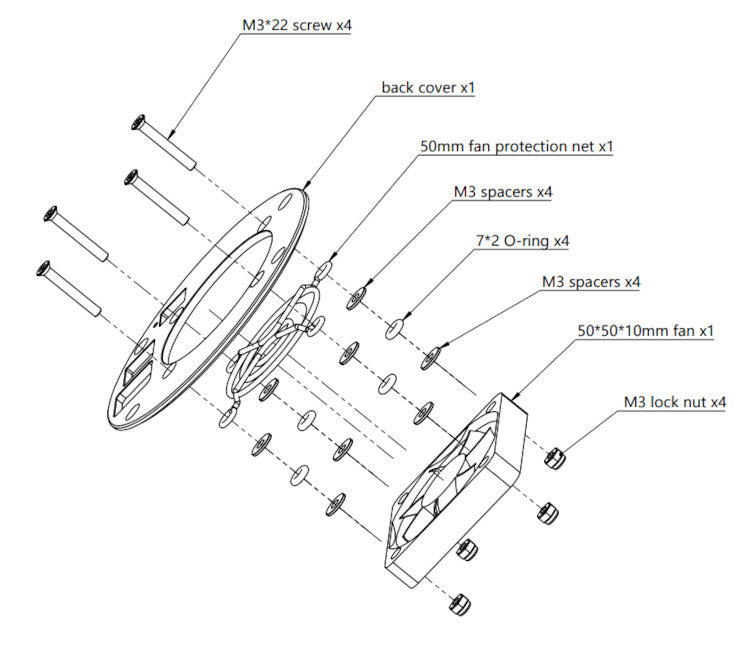 Ventilateur de rechange pour caméras refroidies ZWO ASI 2400, 6200, 2600 - ZWO