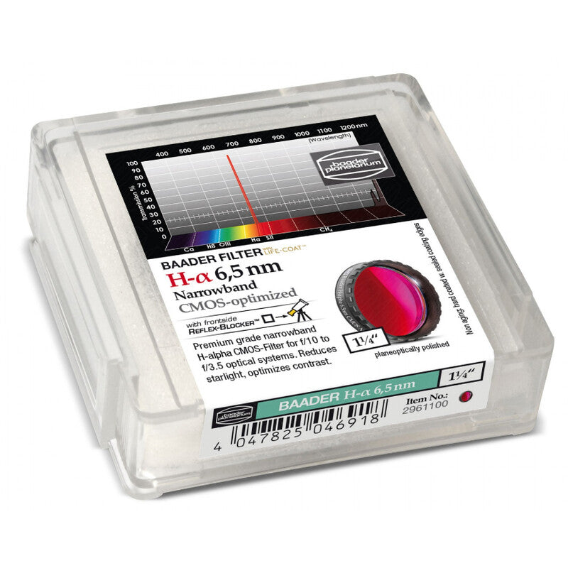 Filtre H-alpha 6,5 nm 1,25" pour Caméras CMOS – Baader