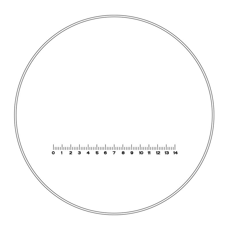Plaque micrométrique 70/14 mm Ø 23 mm pour microscopes stéréo - Motic