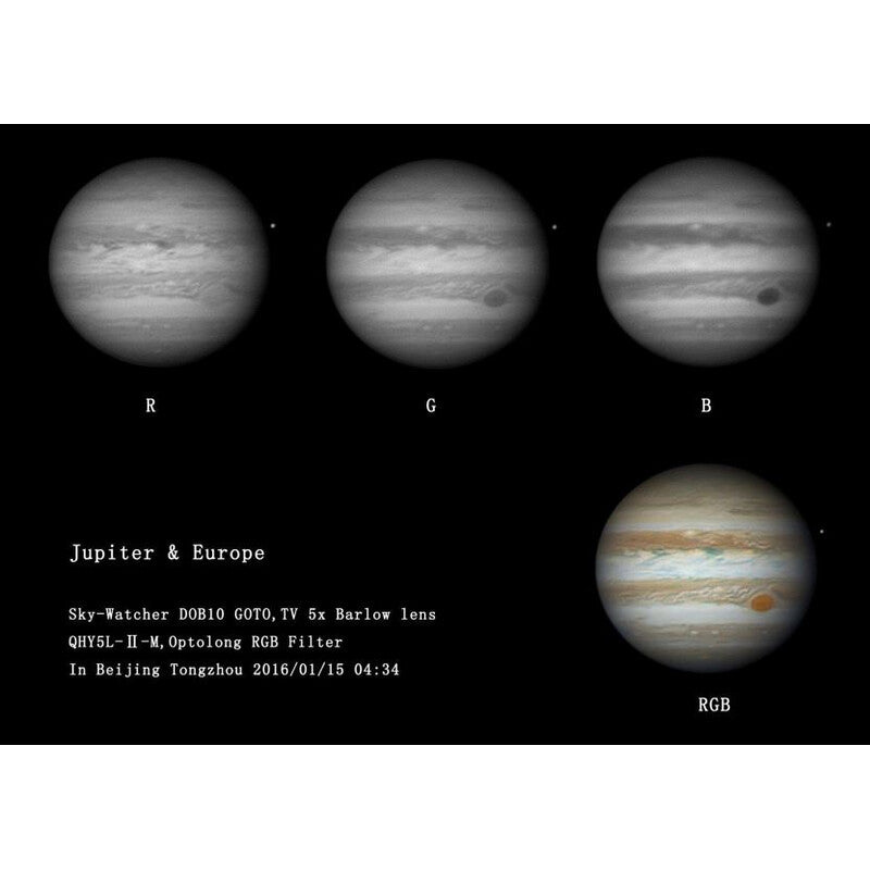Set de filtres planétaires Optolong 31,75 mm – UV/IR-Cut, R, G et B et IR685 pour l'astronomie - Optolong