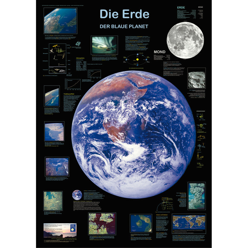 Poster La Terre, la planète bleue – Vue depuis l’espace