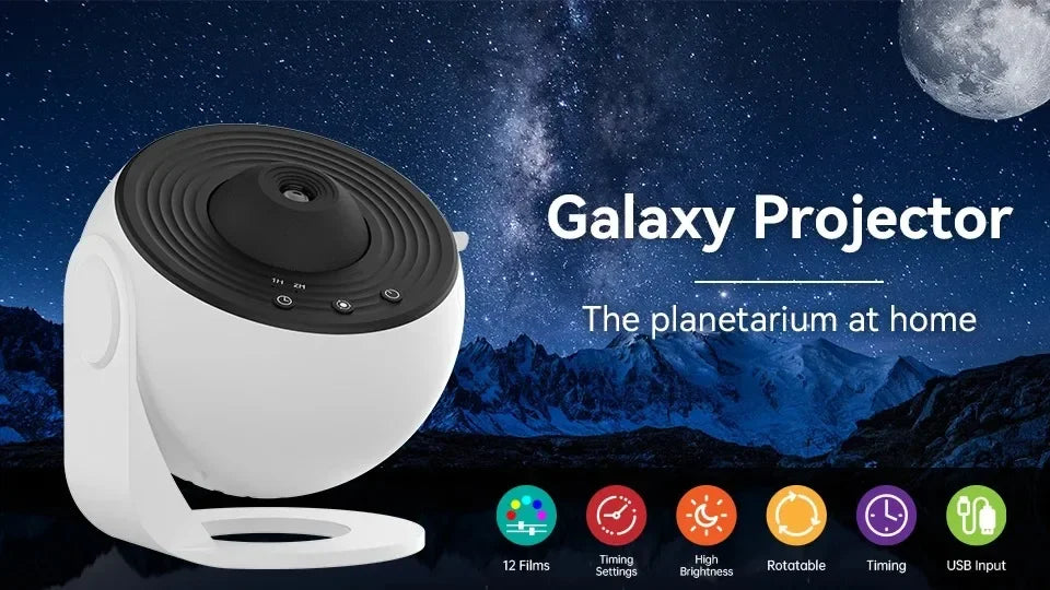 Projecteur Planétarium 13 en 1 avec Disques de Films et HD Rotatif