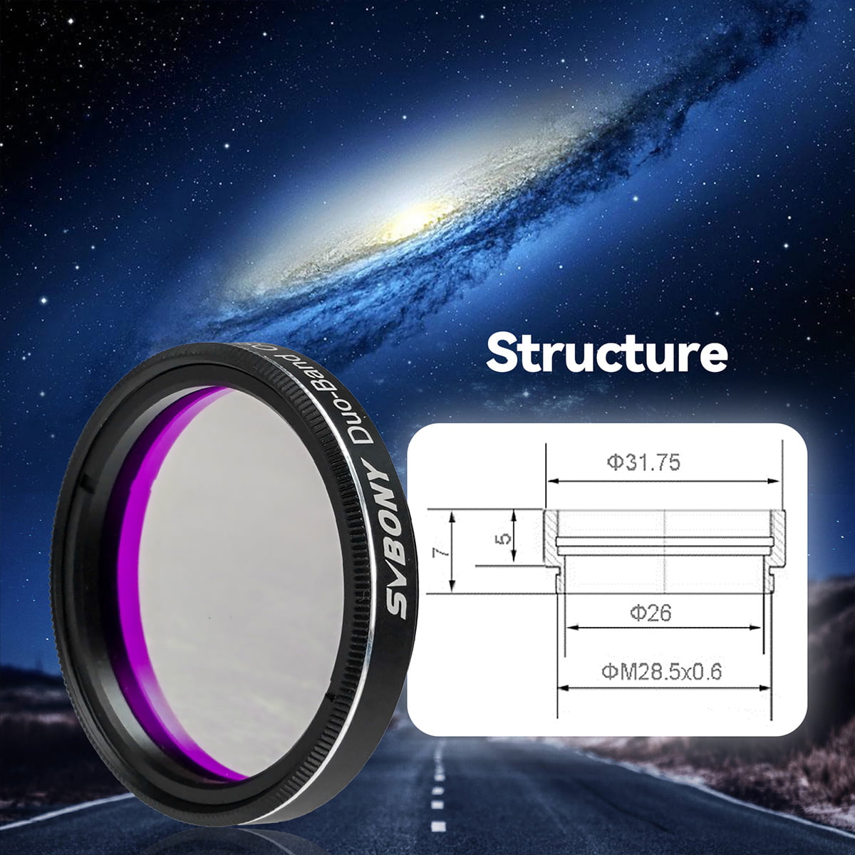 Dual-Band 7nm Nebelfilter für Astrofotografie SVBONY
