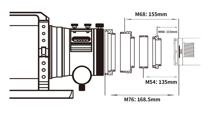 APO Quadruplet FF80 Teleskop für die Astronomische Bildgebung - ZWO