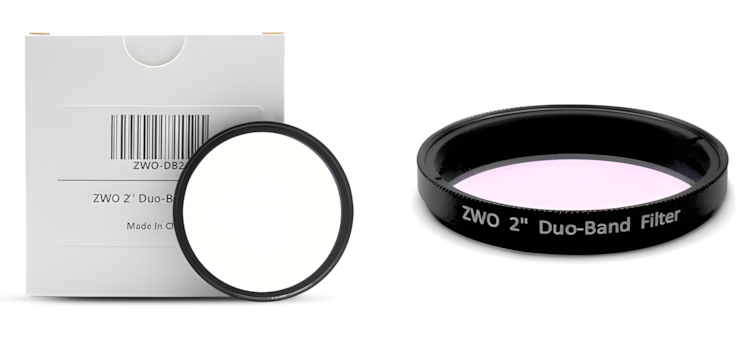 Filtre Duo-Band 50,8 mm ZWO - pour l'astrophotographie