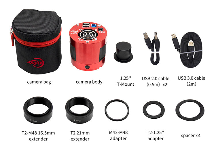 Caméra refroidie couleur ASI533MC-P pour l'astronomie - ZWO