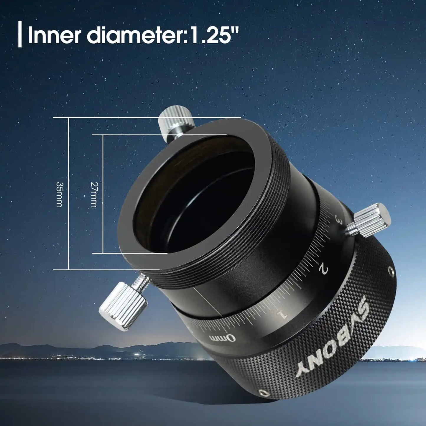Helical Double Focuser SV161 1,25 inches for Telescope and guide telescope
