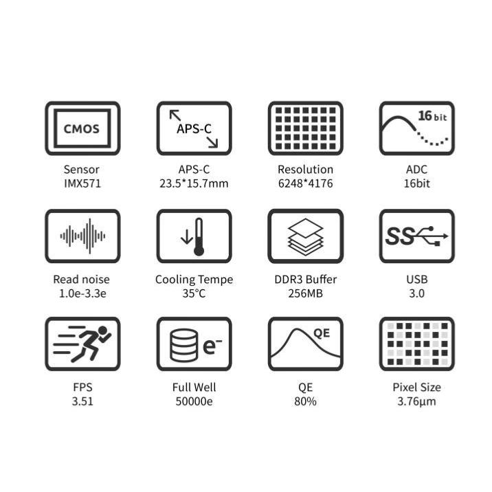 Caméra refroidie couleurs ZWO ASI2600MC-P - ZWO
