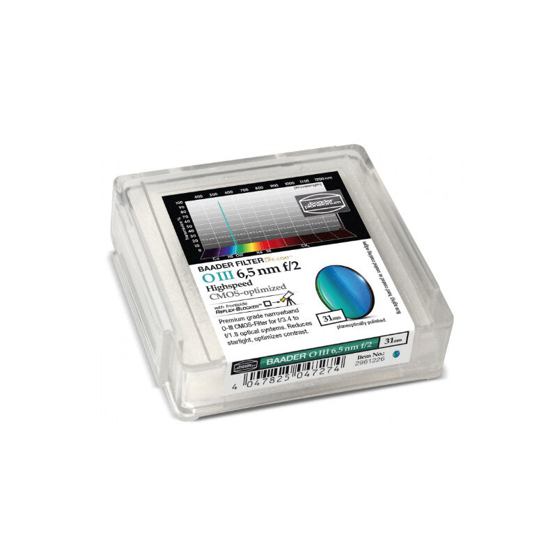 Filtre OIII 31 mm CMOS f/2 Highspeed pour Nébuleuses - Baader