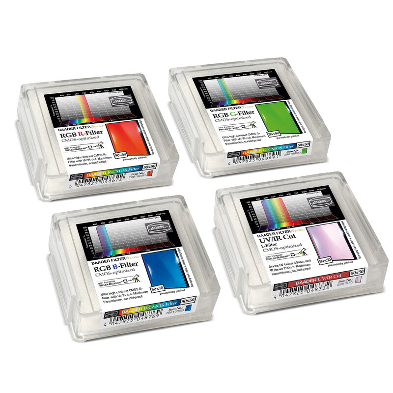 Jeu de Filtres LRGB CMOS 50x50 mm pour Caméras – Baader
