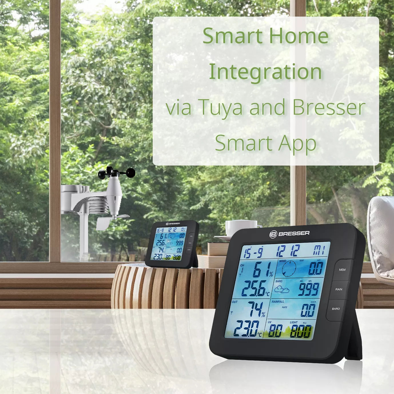 Centre Météo 7-en-1 ClimateConnect Tuya Smart Home sort
