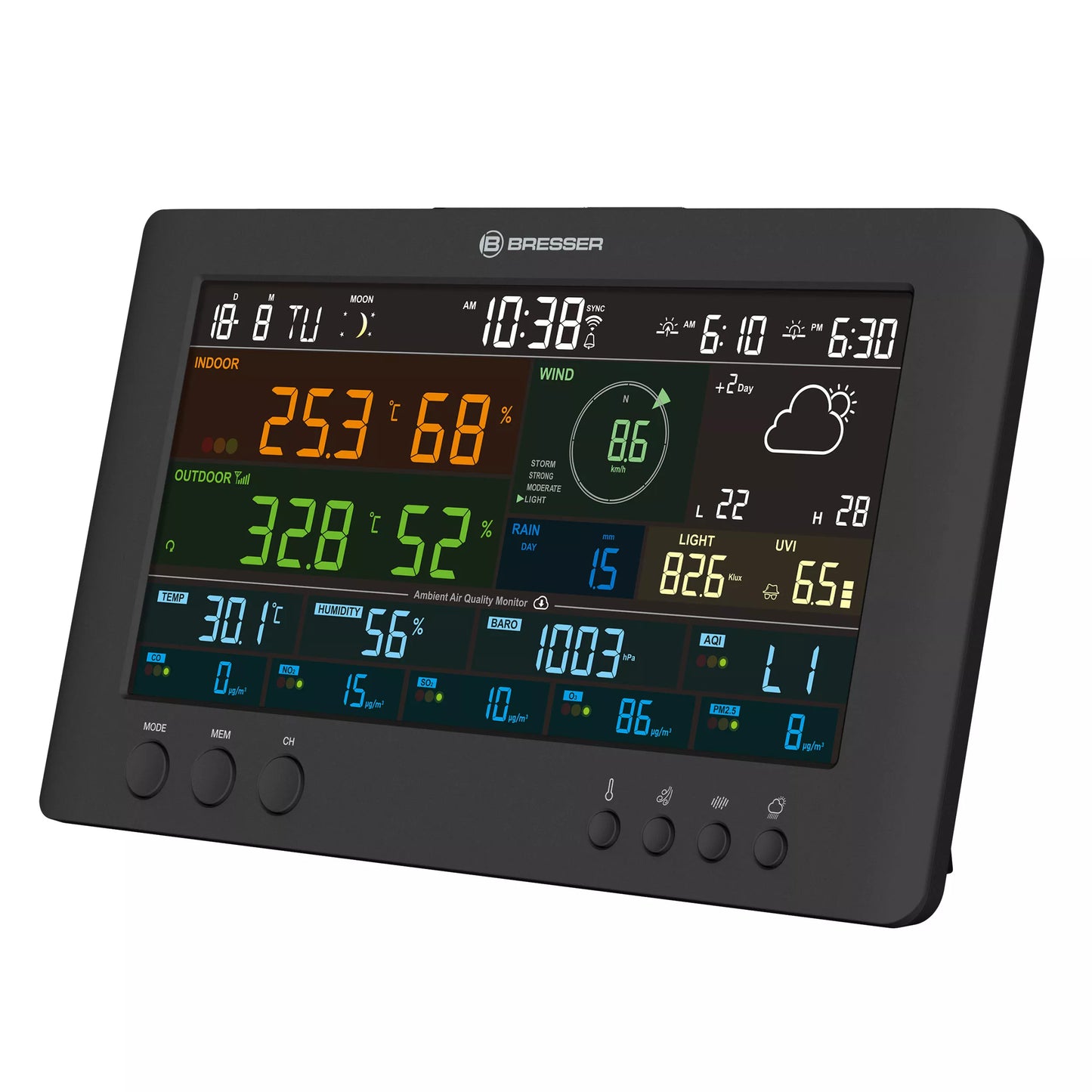 BRESSER 7-in-1 Weather Center Weather Station Air-Mon