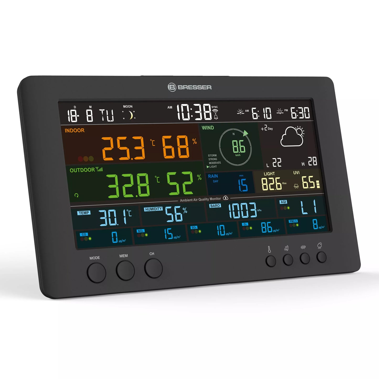 BRESSER 7-in-1 Weather Center Weather Station Air-Mon