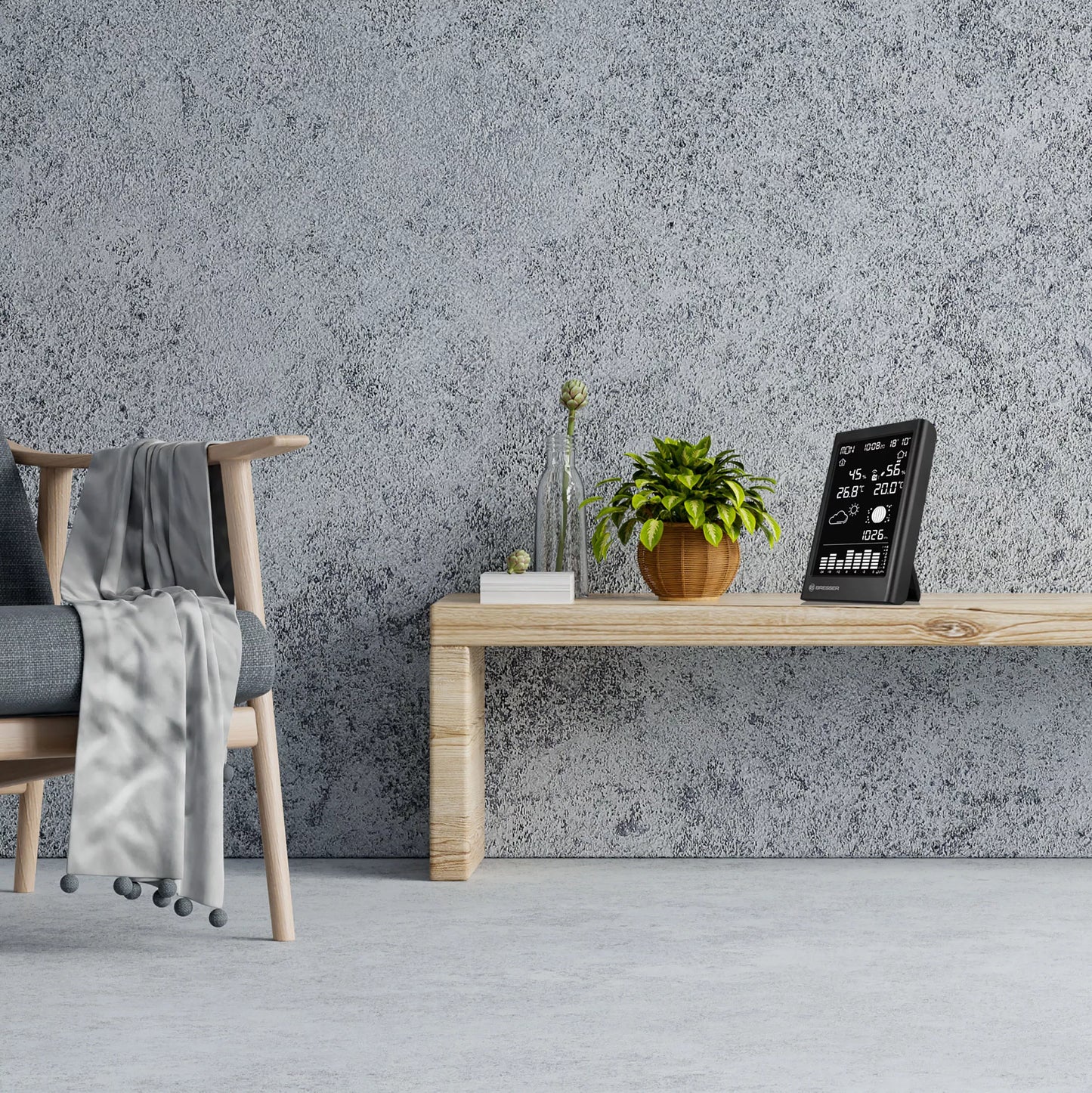 Station météorologique sans fil BRESSER MeteoTemp TBV - Pour un climat intérieur confortable