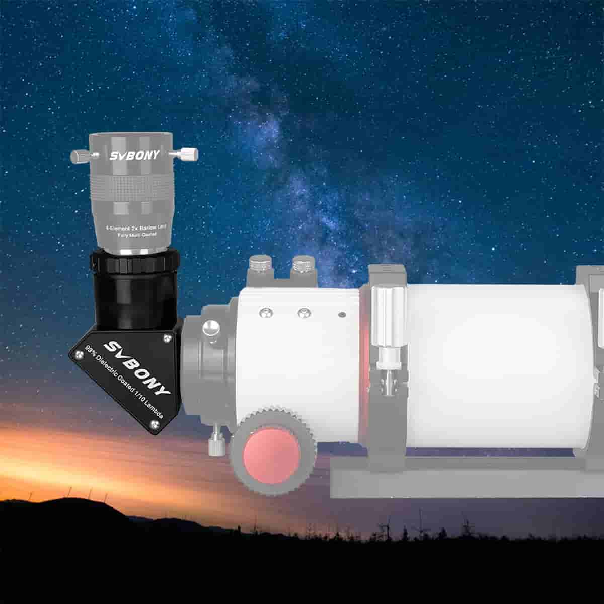 Adaptador de ângulo de 1.25'' com espelho dielétrico SV223 - SVBONY