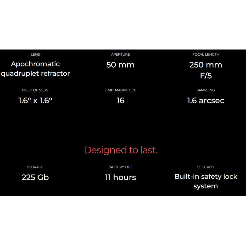 Télescope Connecté Vespera PRO 50/250 avec GoTo Automatique - Vaonis