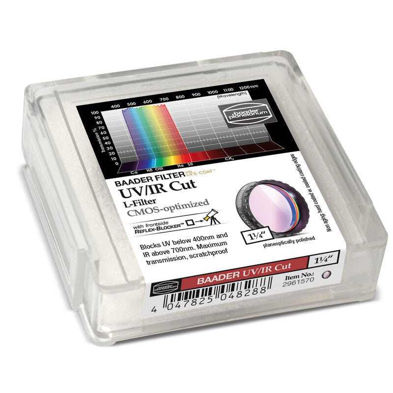 Filtre Luminance UV/IR Cut 1,25" pour Caméras CMOS - Série L-RGB CMOS - Baader